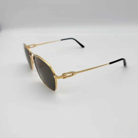 Cartier Men's Gold Frame Glasses with Black Accents - Picture 9 of 10
